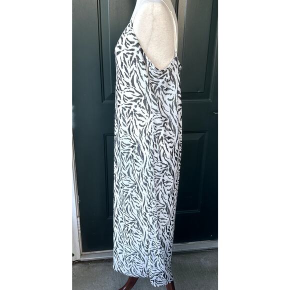 AFRM Amina Slip Midi Dress 2X Zebra Animal Print Mesh Stretch Glam Going Out - Picture 5 of 8